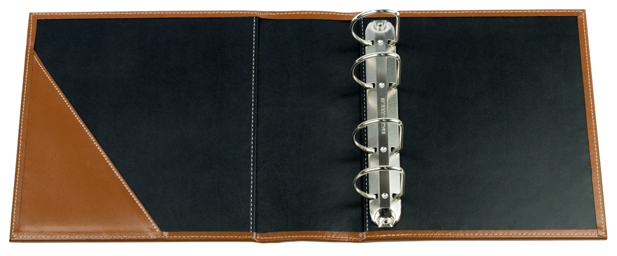 Ordner DIN A5 | Echtleder | CAMBRIDGE hellbraun